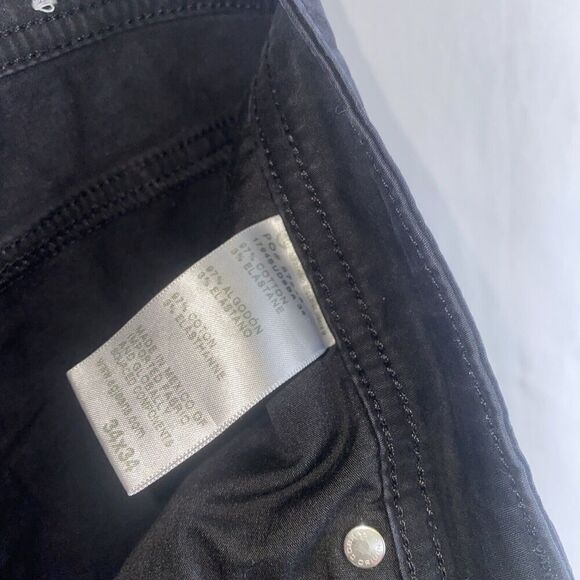 AG Jeans Mens Everett SUD Sueded Slim Straight Black Pants 34 x 34 - Picture 6 of 6